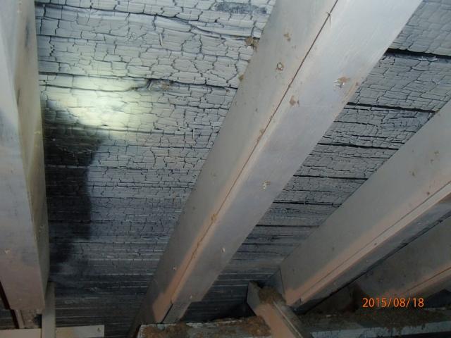 Fire Damaged Attic