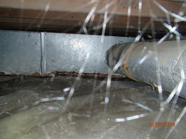 Corroded ductwork